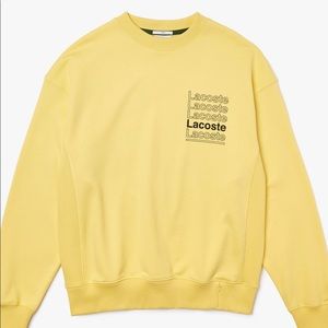 Lacoste unisex size large yellow sweatshirt - NEVER WORN or OPENED! (NWT)
